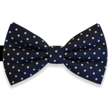  Papion bleumarin, elegant, cu buline albe, model Luxury Line